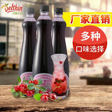 Mix together and enjoy chilled. Dexinzhen Chooses Cherry Cranberry Juice Concentrate Juice 800ml Bottle Coffee Milk Tea Drink Shop Beverage Wholesale