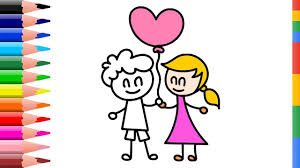 It goes without saying that this tutorial would also work just fine for drawing a girl, and the hair could be made longer or shorter as needed. Drawing And Coloring Pages Boy And Girl For Kids How To Draw Boy And Girl Draw Art For Kids Youtube
