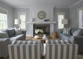 Furniture Placement Fireplace As Focal Point Two Sofas Facing One Another With Two Patterned Living Room Grey Cottage Living Rooms Monochromatic Living Room
