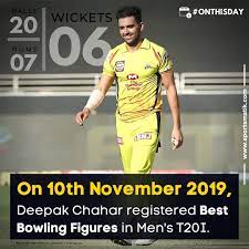 Deepak Chahar Scored India S First Hat Trick In Men S T20is Men Mens Tops India First