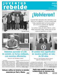 Juventud Rebelde 18 12 2014 Cuba Juventud Archipielago