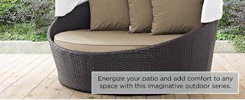 Outdoor daybed with canopy nzxtbld. Amazon Com Modway Siesta Wicker Rattan Outdoor Patio Canopy Daybed In Espresso Mocha Garden Outdoor