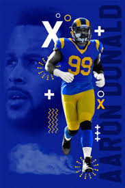 Aaron Donald Los Angeles Rams NFL Super Bowl Art Wall Room Poster