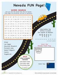 Nevada Fun Facts Worksheet Education Com Geography Worksheets Fun Facts Nevada