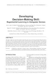 All of these decision making games for android contains interactive stories that change the script depending on the options that we choose. Pdf Developing Decision Making Skill Experiential Learning In Computer Games Kurt April And Katja Goebel Academia Edu