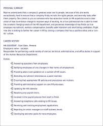 This job is a great entry point for a career in human resources. Free 6 Administrative Assistant Resume Objectives In Ms Word Pdf
