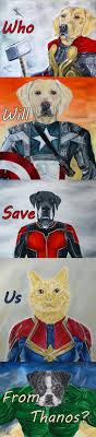 Which Marvel Super Heroes Will Save The World Personalized Dog Gift Dog Print Art Custom Pet Portraits