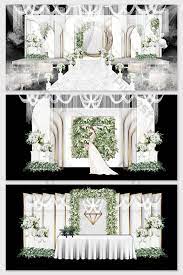Modern And Simple Forest White Marble Theme Wedding Renderings Decors 3d Models Psd Free Download Pikbest Wedding Stage Design Wedding Backdrop Decorations Wedding Decorations