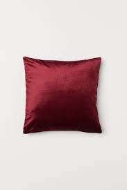 Velvet Cushion Cover Dark Red Home All H M Ca In 2020 Velvet Cushions Cushion Cover Red Cushions