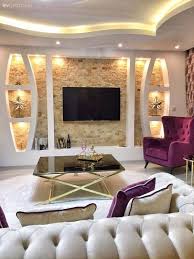 Techo De Pladur Con Iluminacion Interna Con Tiras Led E Iluminacion Exterior Con Alogeno Led M House Ceiling Design Tv Room Design Ceiling Design Living Room