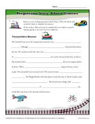 Progressive Story Adverb Clauses Clause Worksheets Adverbs Worksheets Problem Solving Worksheet