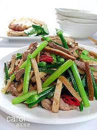 carol 自在生活 韭菜花豆干炒肉絲 chinese cooking clean recipes asian recipes