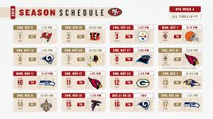 Maybe you would like to learn more about one of these? San Francisco 49ers On Twitter Now That The 2019 49ers Schedule Is Out Take A Look At All The Stats And Figures Ahead Of Each Matchup Https T Co Pvglfuqirb Https T Co Ohguuqxg4a