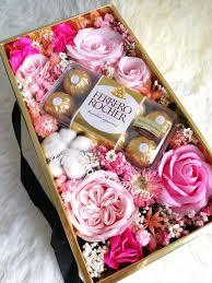 milan florist 巧克力玫瑰花盒valentine flower box gift diy gift box anniversary flowers