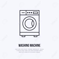 Backed by the most trusted names in the industry b&c offers a complete line of commercial laundry equipment to fit any laundry. Washing Machine Icon Washer Line Logo Flat Sign For Launderette Royalty Free Cliparts Vectors And Stock Illustration Image 85204192