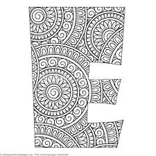 Mandala Alphabet Letters E Coloring Pages Free Instant Downloads Coloring Coloringbook Coloringpage Mandala Coloring Pages Coloring Pages Mandala Design Art