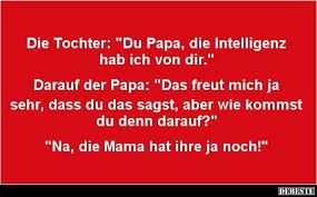 Du Papa Die Intelligenz Hab Ich Von Dir Lustige Spruche Witzige Spruche Coole Spruche
