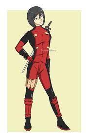 Mikasa Deadpool Ackerman By Suweidaro On Deviantart