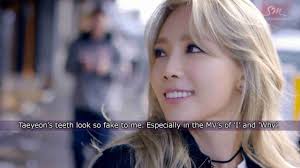 SNSD Confessions — Taeyeons teeth look so fake to me. Especially in...