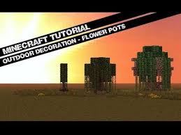 Minecraft Tutorial How To Build Flower Pots Outdoor Decoration Minecraft Tutorial Flower Pots Minecraft Garden