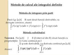 Integrala (f.g)'.dx=f.g=integrala (f'.g).dx + integrala (f.g').dx , sau. Integrale Definite Prezpp 2