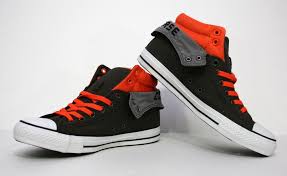 Black And Orange Converse Chuck Taylor Converse All Star Padded Collar Ii Charcoal Gray Orange 141302c Converse Athleticsneakers Wolle Kaufen
