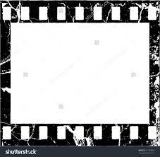 Grunge Filmstrip Border Frame Photo Frame With Overlay Film Grain Distressed Texture Vintage Frame Vector Distressed Texture Photo Frame Vintage Frames