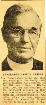 Rev Robert John Fallis (1858-1936)