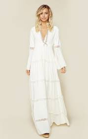 The Hammock Maxi Dress By The Jetset Diaries Features Long Bell Sleeves A Plunging Neckline And Full Length Skirt With Maxi Dress Boho Dress Boho Maxi Dress
