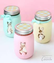 Decorative storage for the kitchen glass jars can be used for a number of kitchen items. Easter Bunny Mason Jars An Adorable And Easy Easter Craft