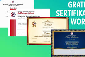 Stlh seminar online biasanya kan masih pusing ngurusin sertifikat, ini mah enggak perlu nemplokin nama ke template sertifikat sama email satu2 pesertanya. Download Sertifikat Dari Microsoft Word Dan Corel Draw Sakkarupa