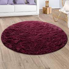 Designer teppich brilliant rot grau fantasy rund in 3 größen. Hochflor Teppich Wohnzimmer Fellteppich Kaufland De