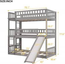 Horicon is a small farming town, and as of the 2010 census, had a population of only 3,665. Triple Bunk Bed With Slide Is The Bed Of Your Child S Dreams Yinz Buy
