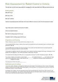 Both qualitative and quantitative approaches are recommended. Risk Assessment For Rabbit Control In Victoria Ms