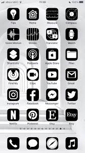 / get a new iphone you cal also use some lighter or darker photographs from unsplash and add black and white app icons in front to. Aesthetic Black Ios 14 App Icons Pack 72 Icons 1 Color Etsy Black App Iphone Photo App App Icon