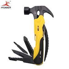 9 In 1 Multi Function Hammer Multipurpose Claw Hammer Multifunction Tool Multitool Survival Knife
