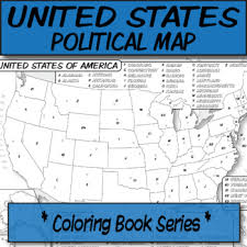How to color united states of america with territories map? Map Of The United States For Coloring Worksheets Teaching Resources Tpt