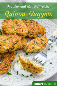 Proteinreiche Quinoa Nuggets Statt Chicken Nuggets Proteinreiche Vegetarische Rezepte Gesunde Rezepte Rezepte