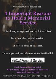 4 Important Reasons To Hold A Memorial Service Funeral Home Paragould Ar In 2020 Funeral Services Funeral Home Memorial Service