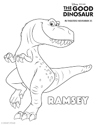 Kick Your Dino Crave Into High Gear With This Good Dino Coloring Sheet Meet Ramsey In Theatres Th The Good Dinosaur Dinosaur Coloring Dinosaur Coloring Pages