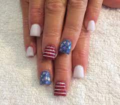 Patriotic Nails 4th Of July Acrylic Starsandstripes Glitter Salon Pure Beauty Sandy Ut July Nails Toe Nail Designs Patriotic Nails Design