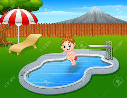 History and etymology for piscine. Jeu De Dessin Anime Qui Saute Dans La Piscine Banque D Images Et Photos Libres De Droits Image 83772652