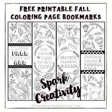 Free printable inspirational coloring pages. Gorgeous Free Fall Printable Coloring Page Bookmarks