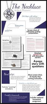 The Necklace Guy De Maupassant Classic Short Story Literary Analysis Ccss Writing Instruction Short Story Lesson Middle School Reading