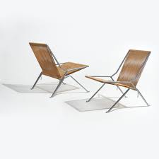 Modernism designers and manufactures, interior design biographies, interior. Poul Kjaerholm A Pair Of Pk 25 Easy Chairs The Element Chair Edition E Kold Christensen Denmark Bukowskis