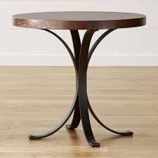 Shop Cobre 32 Quot Round Iron Bistro Table With Copper Top Meticulously Hammered By Hand The Copper She Bistro Table Bistro Table Outdoor Copper Top Table