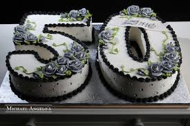 Grey Roses 50 86milestones 50th Birthday Cake For Women Number Birthday Cakes 50th Cake