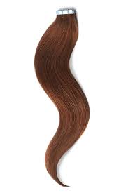 The halo hair extension with wire,lighter and more comfortable without clips ,and really easier to apply and remove without any extra help in a few minutes. Tape In Remy Human Hair Extensions Dark Auburn Copper Red 33 Cliphair Uk