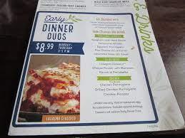 I think olive garden should be ashamed of themselves for using frozen meatballs. Menu Showing Early Dinner Duos Picture Of Olive Garden Italian Restaurant Blasdell Tripadvisor