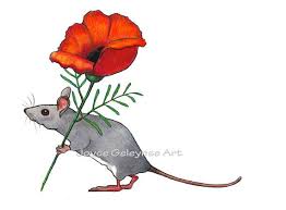 Mouse Holding Big Red Poppy Flower Clip Art By Freshairprintables Poppy Drawing Red Poppies Poppies